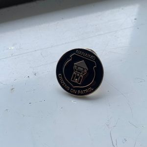Nanaimo British Columbia vintage 90s enamel pin.